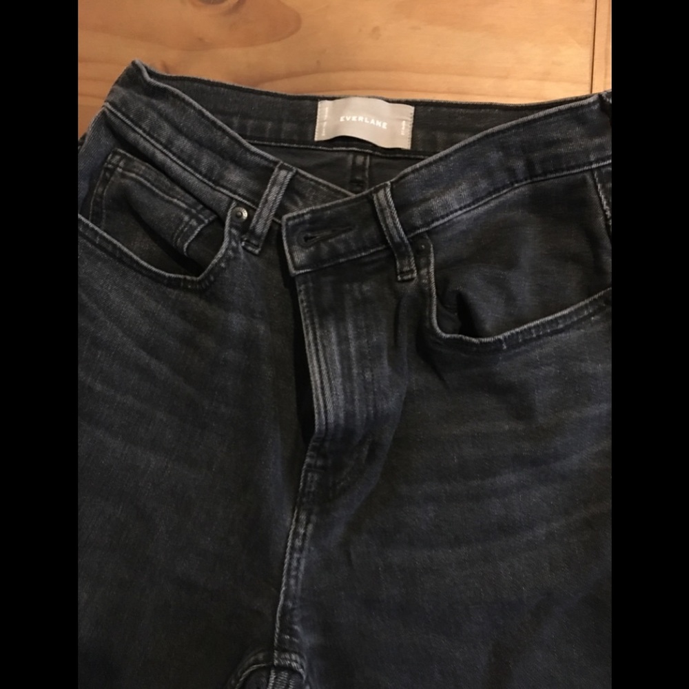 Everlane high rise straight denim (ankle length)